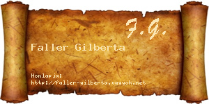 Faller Gilberta névjegykártya